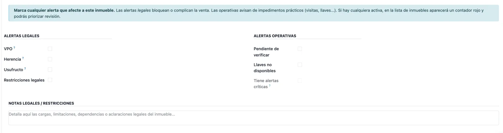 Editar avanzado · pestaña Alertas
